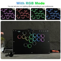 Haute42 T16 Black Stickless Hitbox Controller Leverless Arcade Fightstick For PC/PS4/PS5/Switch Fighting Game Hitbox Leverless