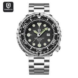 QINGXIYA Brand New Fashion Mens Watches Luxury Stainless Steel Waterproof Luminous Quartz Watch for Men Calendar Clock Relogio