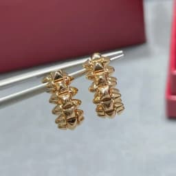 925 Silver Gold-Plated Women's Willow Nail Earrings Fashionable Classic Luxurious Exquisite Jewelry for Ladies