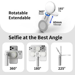 Pocket Dual-Sided Magnetic Selfie Stick  Cell Phone Stand Extendable Tripod with Remote Control for iphone 17 16 Pro Max Huawei