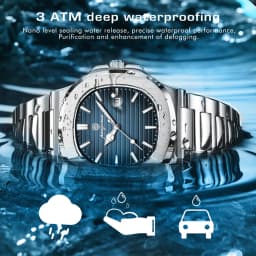 PAAZOMU Luxury Brand Men's Quartz Wristwatch Stainless Steel Waterproof Luminous Date Man Clock Square Business Watches For Men