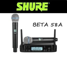 Shure GLXD4 BETA 58A Professional Wireless Microphone System High Frequency for Stage Singing Broadcast Party Wireless Distance