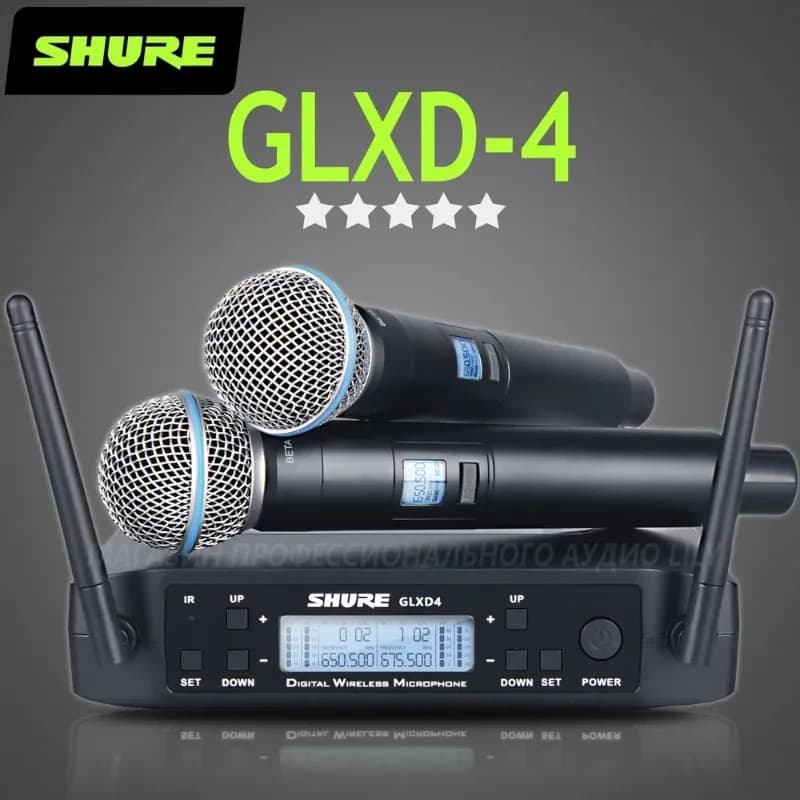 Shure GLXD4 BETA 58A Professional Wireless Microphone System High Frequency for Stage Singing Broadcast Party Wireless Distance