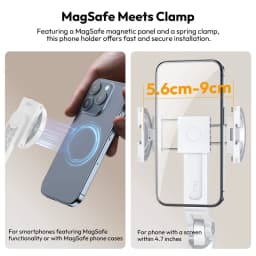 Ulanzi TT88 Overhead Selfie Stick 1.44M with MagSafe Clamp Photograph Tripod for Phone Livestreaming Vlog with Remote Control Double Cold Shoe Remote Controller Light Desktop Shoot Mantis Bracket