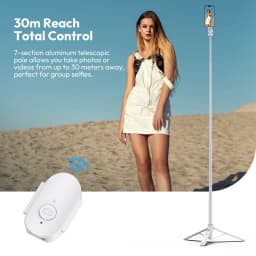 Ulanzi TT88 Overhead Selfie Stick 1.44M with MagSafe Clamp Photograph Tripod for Phone Livestreaming Vlog with Remote Control Double Cold Shoe Remote Controller Light Desktop Shoot Mantis Bracket