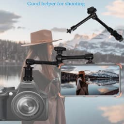 Metal Magic Arm 11 Inch Articulating With Super Clamp for Various Action Camera DSLR LCD Monitor LED Lights Cell Phone Accessery