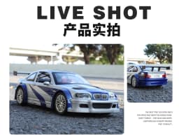 1:24 M3 GTR E46 Alloy Diecast Racing Car Model,Toy for Kids Play, Adult Collectible Ornament, Ideal Birthday Gift
