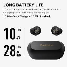 Technics EAH-AZ100 True Wireless Earbuds Magnetic Fluid Driver Hi-Res LDAC Audio Adaptive ANC Noise Cancelling Bluetooth 5.3