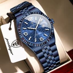 POEDAGAR Top Quartz Men Wristwatch Waterproof Stainless Steel Luminous Man Watch Date Fashion Exquisite Men's Watches Male Reloj