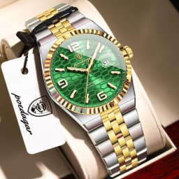 POEDAGAR Top Quartz Men Wristwatch Waterproof Stainless Steel Luminous Man Watch Date Fashion Exquisite Men's Watches Male Reloj