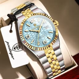 POEDAGAR Top Quartz Men Wristwatch Waterproof Stainless Steel Luminous Man Watch Date Fashion Exquisite Men's Watches Male Reloj
