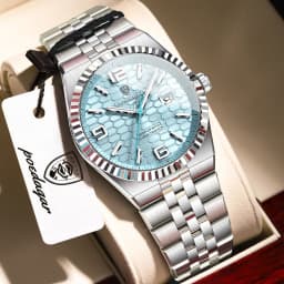 POEDAGAR Top Quartz Men Wristwatch Waterproof Stainless Steel Luminous Man Watch Date Fashion Exquisite Men's Watches Male Reloj