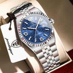 POEDAGAR Top Quartz Men Wristwatch Waterproof Stainless Steel Luminous Man Watch Date Fashion Exquisite Men's Watches Male Reloj