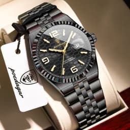POEDAGAR Top Quartz Men Wristwatch Waterproof Stainless Steel Luminous Man Watch Date Fashion Exquisite Men's Watches Male Reloj