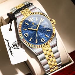 POEDAGAR Top Quartz Men Wristwatch Waterproof Stainless Steel Luminous Man Watch Date Fashion Exquisite Men's Watches Male Reloj