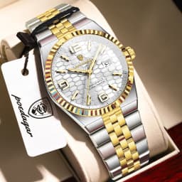 POEDAGAR Top Quartz Men Wristwatch Waterproof Stainless Steel Luminous Man Watch Date Fashion Exquisite Men's Watches Male Reloj