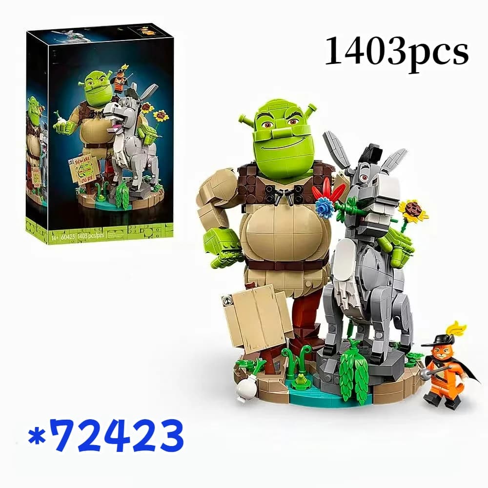 New Arrival 1403pcs Building Block Monster Donkey Puss in Boots animal Set Adult Assembly DIY Toys Holiday Party toys Gifts