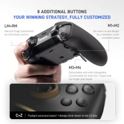 Flydigi Vader 5 Pro V2 Wireless Controller 4ms Low Latency FORCEFLEX Joystick 8 Remappable Buttons for NS Mobile TV PC