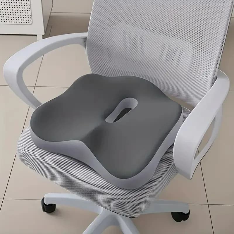 Ergonomic Memory Foam Seat Cushion for Office Chairs & Cars - Posture Support, Butt Pain Relief, Easyclean Material