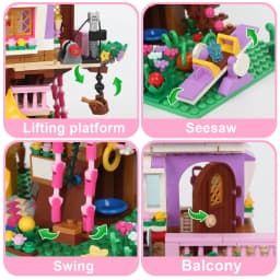 Friends City Tree House Summer Holiday Villa Castle Building Blocks Sets Garden Model DIY Toys Kids Girl Boy Child Birthday Gift