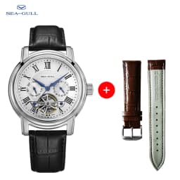 2026 New Seagull Men's Watch Automatic Mechanical Wristwatch Multi-Function Hollow Flywheel Business Simple Watch D819.622