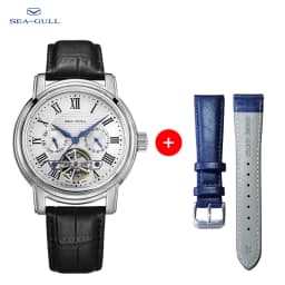 2026 New Seagull Men's Watch Automatic Mechanical Wristwatch Multi-Function Hollow Flywheel Business Simple Watch D819.622