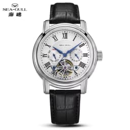 2026 New Seagull Men's Watch Automatic Mechanical Wristwatch Multi-Function Hollow Flywheel Business Simple Watch D819.622