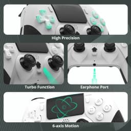 DATA FROG Wireless Game Controller For PS4 / For PS4 Pro / For PS4 Slim, Gamepad Joystick For PC Dual Vibration Controller