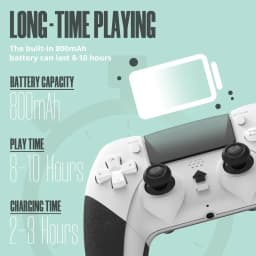 DATA FROG Wireless Game Controller For PS4 / For PS4 Pro / For PS4 Slim, Gamepad Joystick For PC Dual Vibration Controller