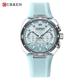CURREN 8502 Brand New Quartz Watches for Men Chronograph Calendar Luminous Sport 30M Waterproof Silicone Strap Mens Wristwatch