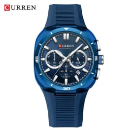 CURREN 8502 Brand New Quartz Watches for Men Chronograph Calendar Luminous Sport 30M Waterproof Silicone Strap Mens Wristwatch