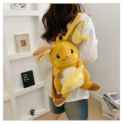 Japanese Style Plush Shoulder Bag Raichu Pikachu Eevee Psyduck Gengar Design Crossbody Backpack for Student Daily Outfit Gift