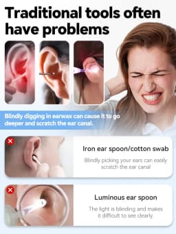 Generation-2,Visual Ear Wax Cleaner Camera Safe Earwax Removal Endoscope Ear Cleaning Tools Ear Care,Black,white styles,Hot sale