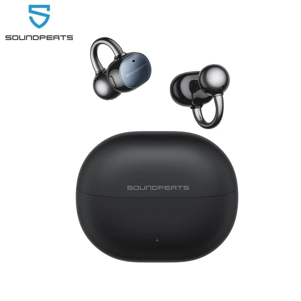 SoundPEATS POP Clip2 Ear Clip Earbuds Open Ear Wireless Earphones Bluetooth 6.0 Hi-Res LDAC Audio Clip On Sports Headphones UU2