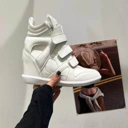 Women's Ankle Boots New 2026 Genuine Leather High Platform Sneakers Fashionable 8CM Wedge Heels Snow Boots Design Women Shoes