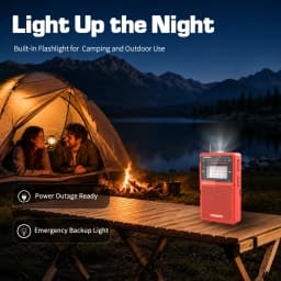 XHDATA D226 Portable DSP Radio AM FM SW Worldwide Receiver USB-C Rechargeable with Built-in Flashlight for Home Camping Outdoor