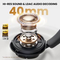 HAYLOU FlowLoop S33 Wireless Headphones Over Ear Bluetooth Earphones 45dB Active Noise Cancellation Hi-Res LDAC 100h Playtime