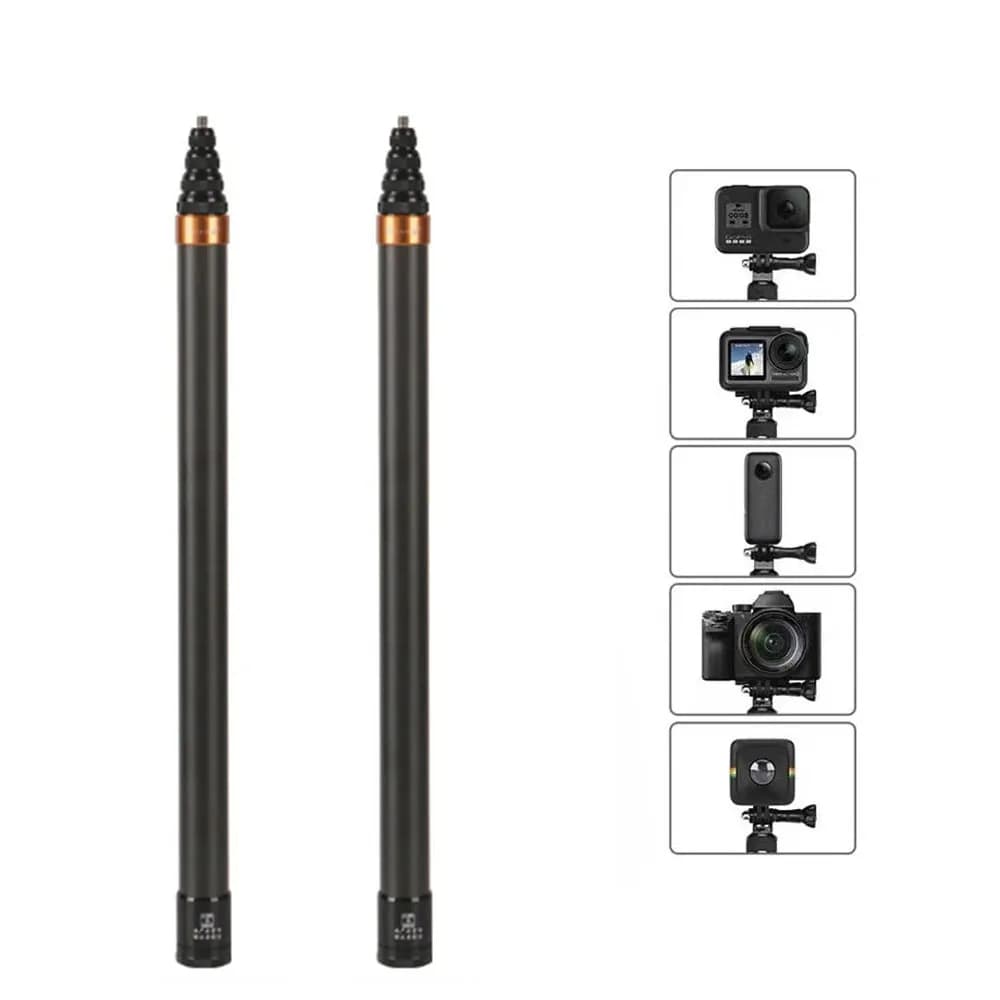 3m carbon fiber telescopic extension pole for 360Insta X54Gopro11/10 DJI Action5 For microphone recording and interview pole