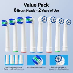 Seago Rotating Electric Toothbrush for Adults with 8 Toothbrush Heads and Travel Box Smart Display 5 Modes Waterproof SG-2607