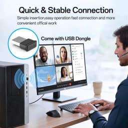 Bluetooth Headset, Wireless Earpiece with Upgrade Noise Canceling Mic,100H Talking Time,Hand-Free Headphones with Mute Button
