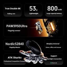 Atk Dragonfly A9 Wireless Bluetooth Mouse Gaming Ergonomic Computer Office Three-Mode Star Flash Edition Mouse Boy Birthday Gift