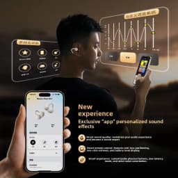 BASEUS BC1 Ear Clip Bluetooth 5 3 Headphones Open Ear Air Conduction Wireless Earbuds for Sport Running Workout with ENC Mic