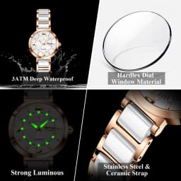 POEDAGAR Top Original Woman Clock Waterproof Quartz Elegant Ladies Wristwatch Stainless Steel Week Date Fashion Women's Watches