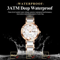 POEDAGAR Top Original Woman Clock Waterproof Quartz Elegant Ladies Wristwatch Stainless Steel Week Date Fashion Women's Watches
