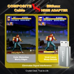 Bitfunx MINI DC Adapter VGA to HDMI™ HDTV Video Audio Converter for DreamCast Game Console All Version
