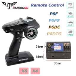 DumboRC 2.4G X6 6CH X4 4CH Transmitter Remote Control With P6F/P6FG/P6DC/P6DVCG (Gyro) DC Receiver For RC Car Boat Tank Model