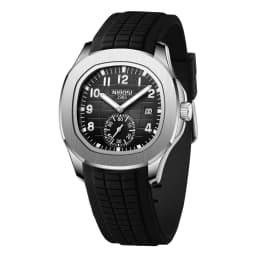 NIBOSI Mens Watches Analog Military Watch with Calendar Black Silicone Strap Waterproof Men’s Wrist Watches Minimalist Designer