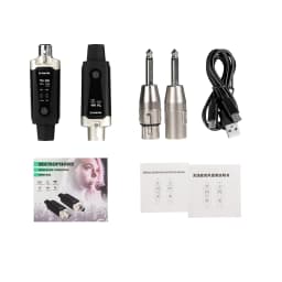 Wireless Transmitter System G-MARK GX1.1 UHF Microphone XLR Adapter 16 Channels Audio Receiver For 48V Phantom Power Condens