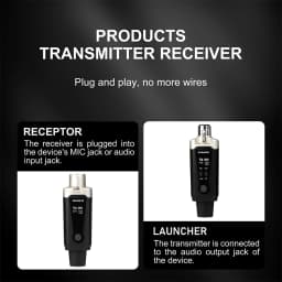 Wireless Transmitter System G-MARK GX1.1 UHF Microphone XLR Adapter 16 Channels Audio Receiver For 48V Phantom Power Condens