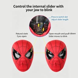 2026 《Spider Man:Brand New Day 》 1:1 scale mask, chin strap with operable blink control, Halloween Spider Man cosplay toy